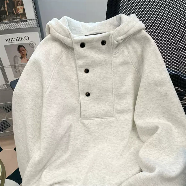 Niş Stand Yaka Kapüşonlu Sweatshirt