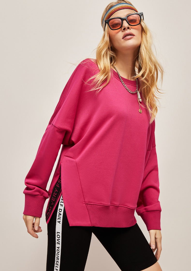 Yuvarlak Yaka Şeker Renkli Sweatshirt