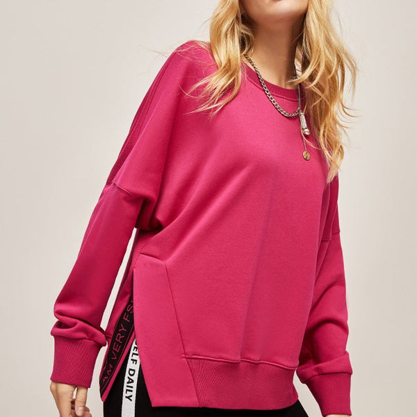 Yuvarlak Yaka Şeker Renkli Sweatshirt