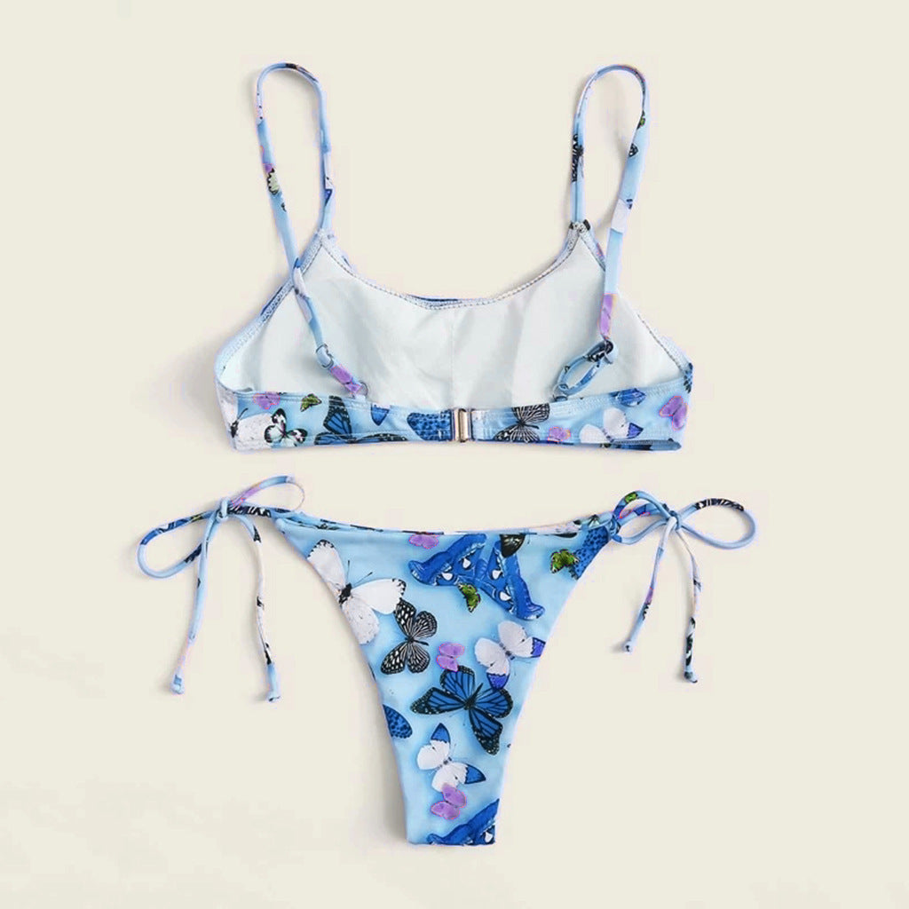 Vintage Baskılı Üç Parça Bikini