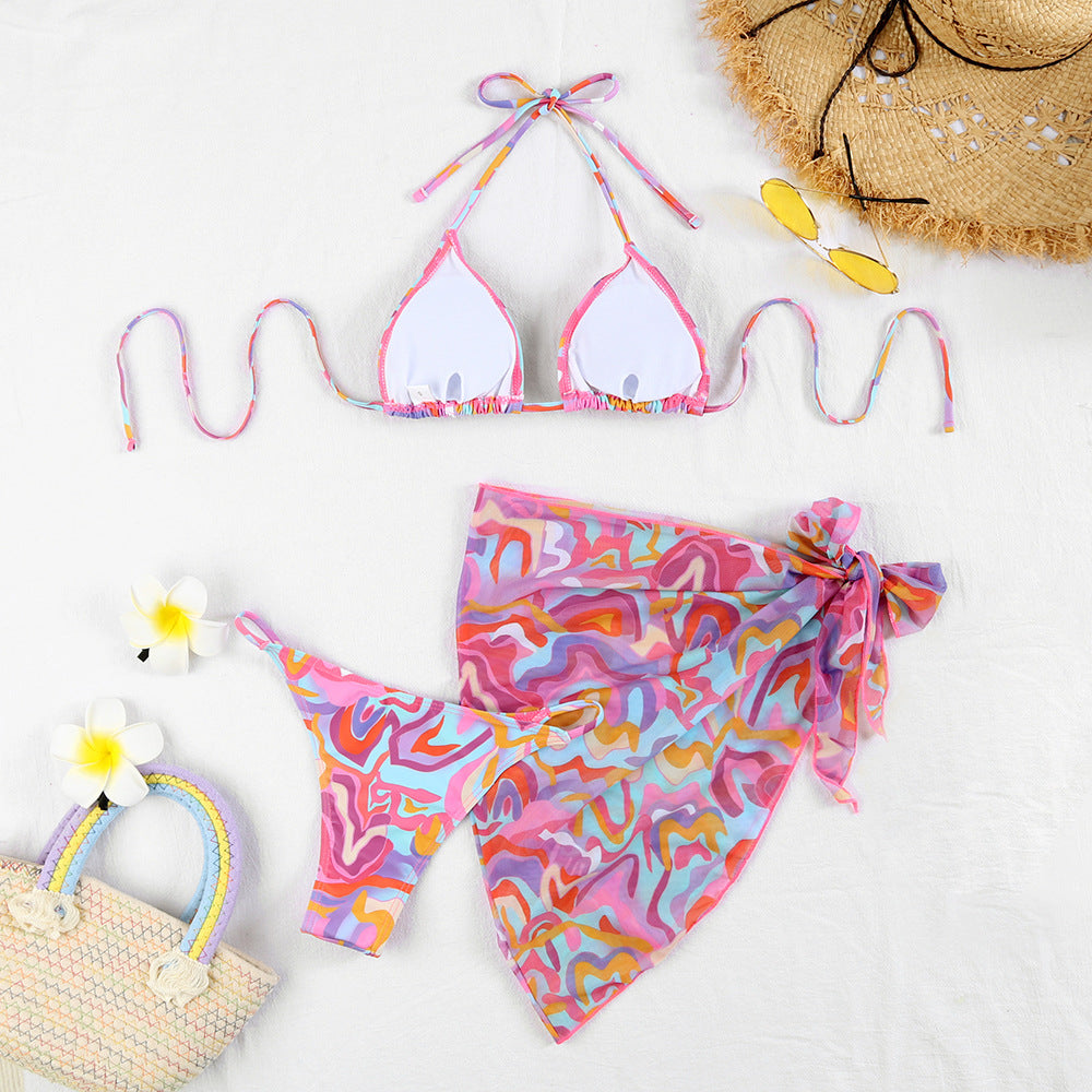 Çok Renkli Baskılı Seksiy Bikini