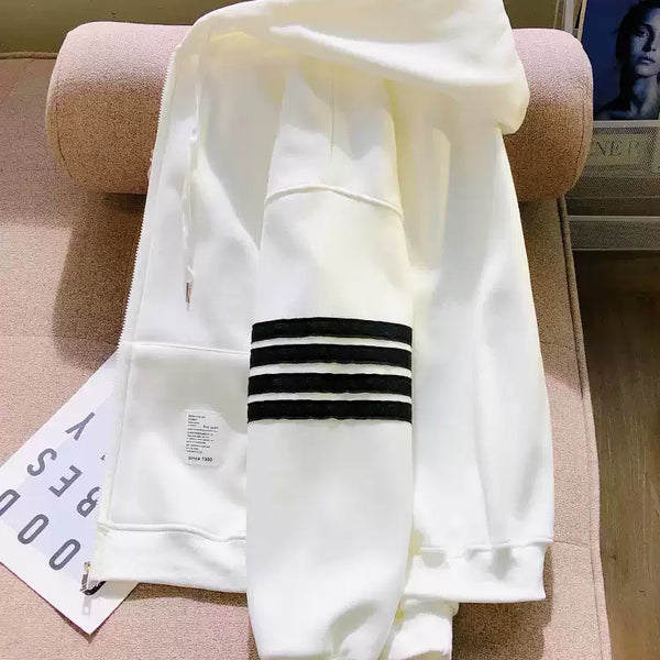 Oversized Fermuarlı Polar Kapüşonlu Sweatshirt