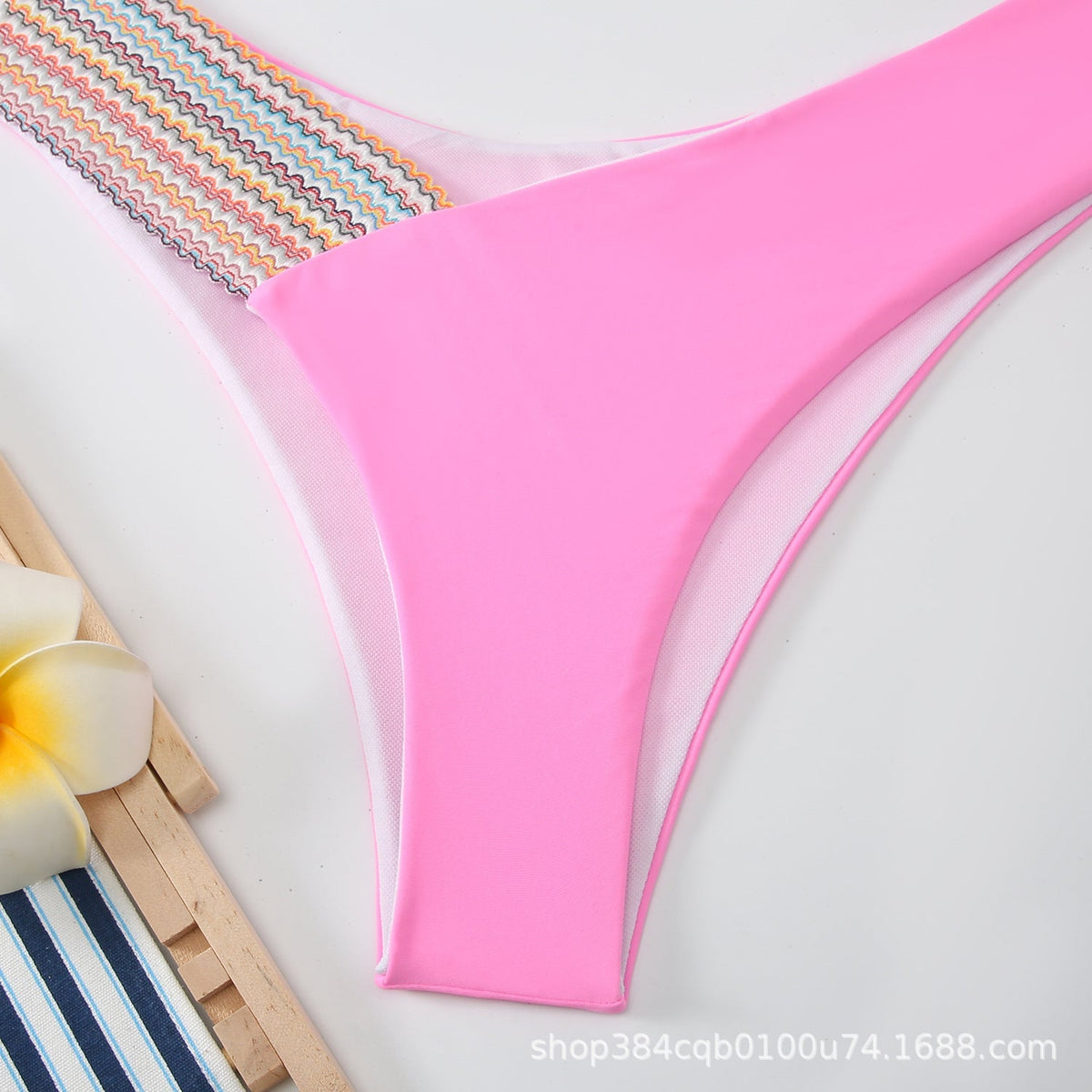 Sıkı Düz Renk Sırt Açık Bikini