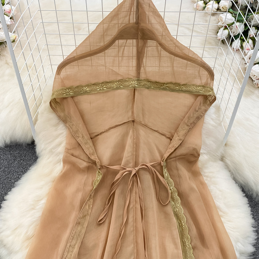 Etnik Stil Kapüşonlu Şal Kapağı