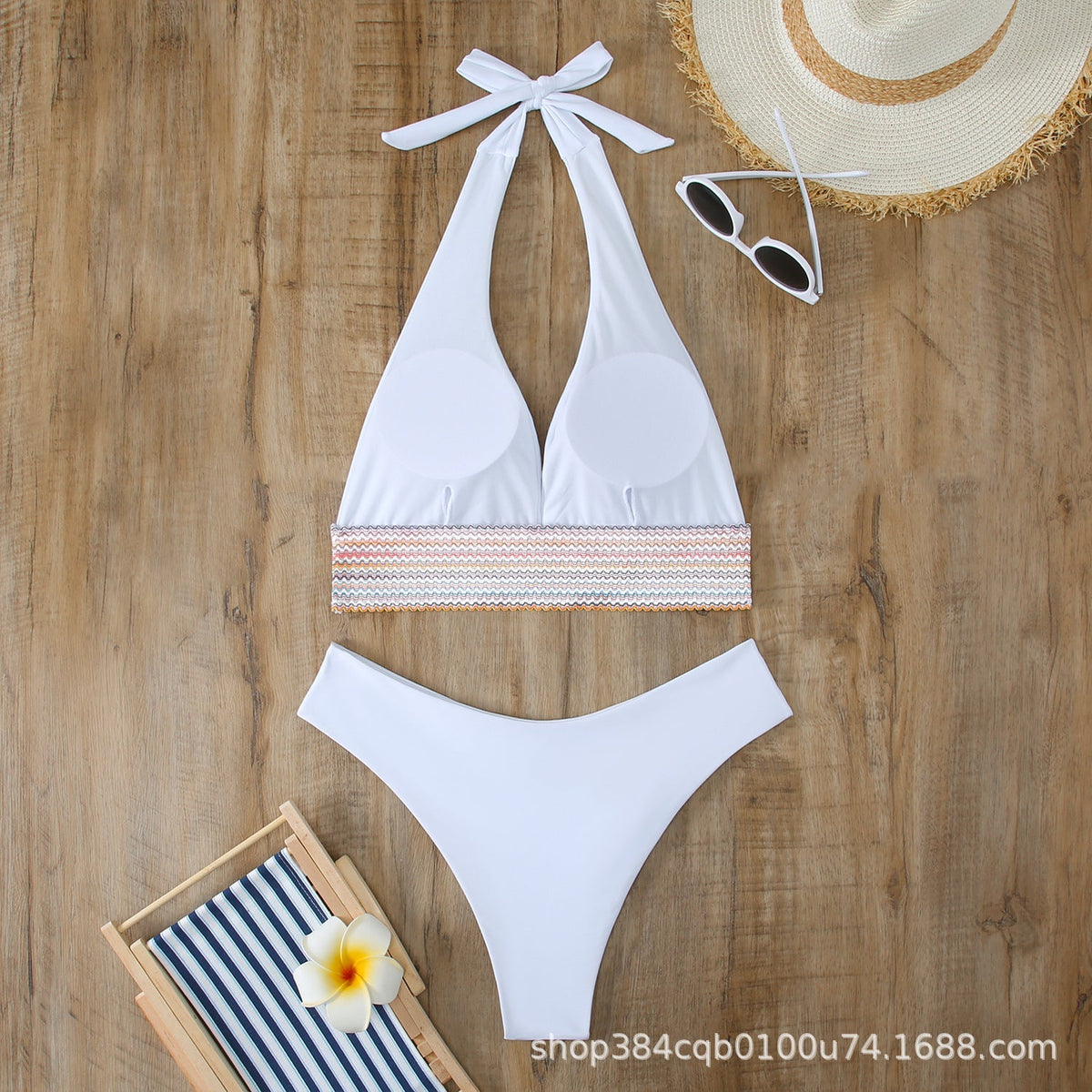 Sıkı Düz Renk Sırt Açık Bikini