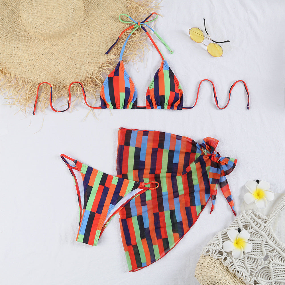 Çok Renkli Baskılı Seksiy Bikini
