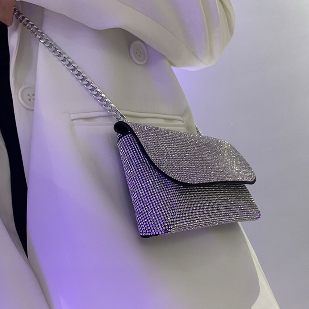 Bellachicha Glamourlu Akşam Clutch'u - Akşam Yemekleri, Partiler ve Düğünler İçin Parlak Kadın Çantası