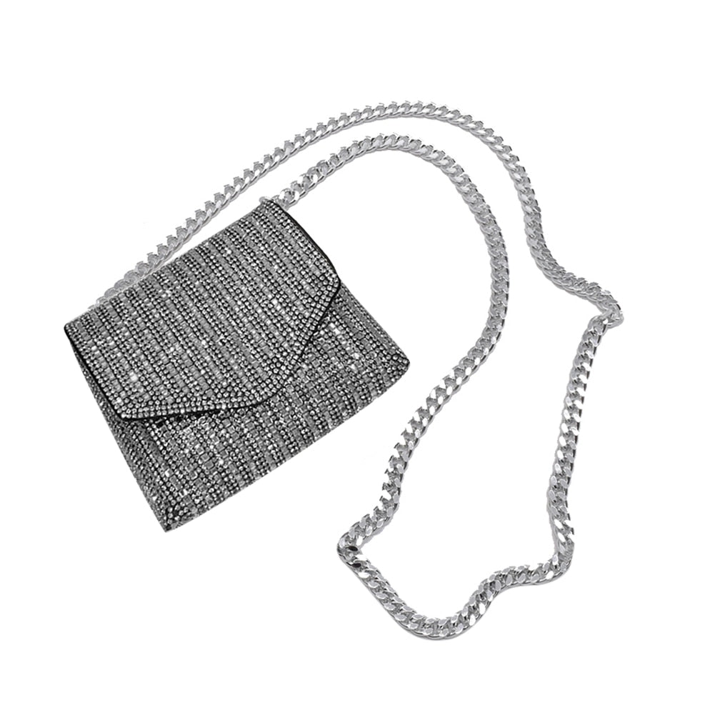 Bellachicha Glamourlu Akşam Clutch'u - Akşam Yemekleri, Partiler ve Düğünler İçin Parlak Kadın Çantası