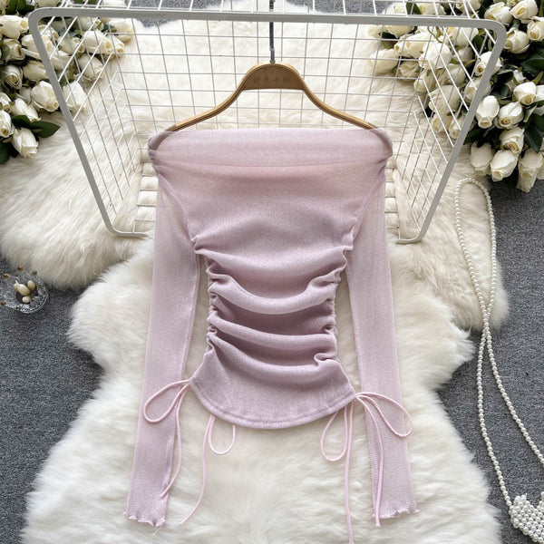 Niş Çekmeli Off-shoulder Üst