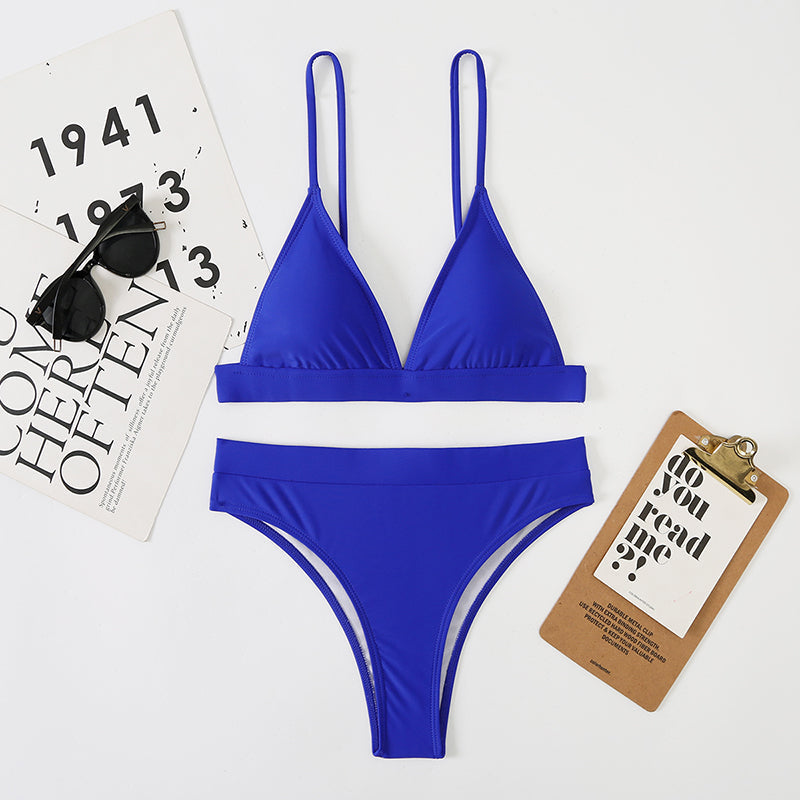 Düz Renk Şık Yastıklı Bikini