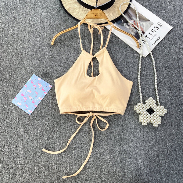 Seksi Sırt Açık Yastıklı Halter Atlet