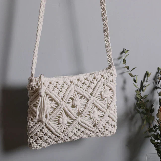 Bellachicha – Kadınlar için Dokuma Hasır Boho Omuz Çantası