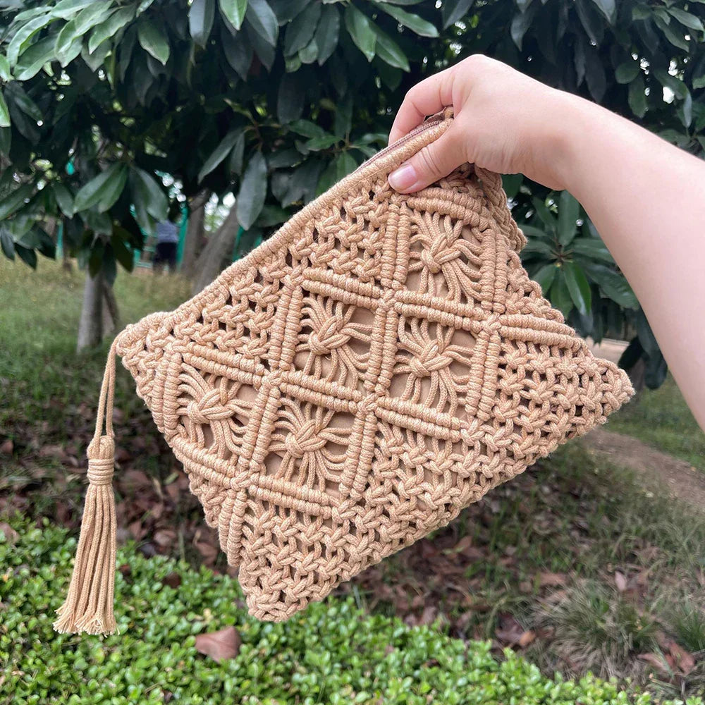 Bellachicha – Kadınlar için Dokuma Hasır Boho Omuz Çantası