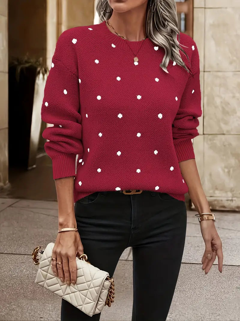 Chloe – puantiye desenli kazak