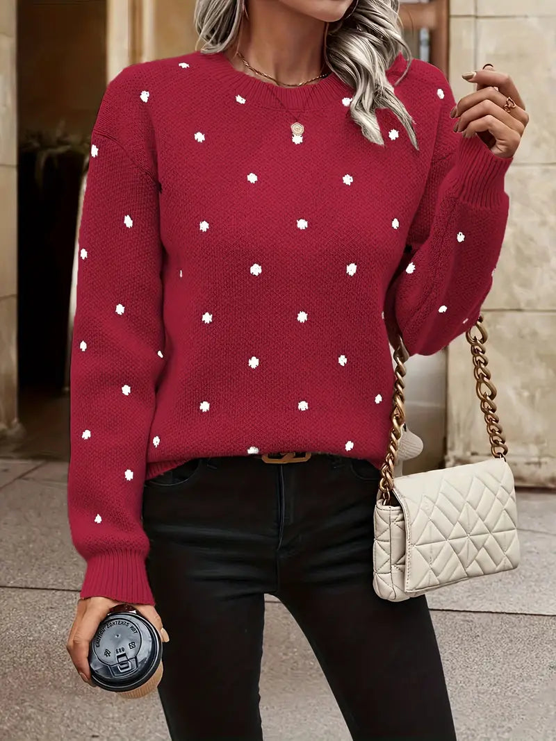 Chloe – puantiye desenli kazak