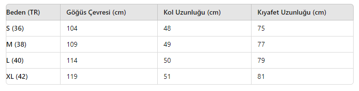 KADIN KAZAK HY1253