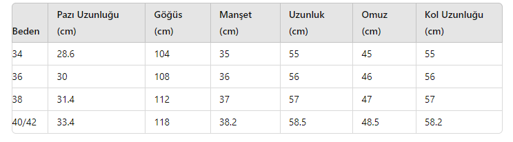 KADIN KAZAK HY1246