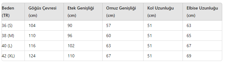 KADIN KAZAK HY1255