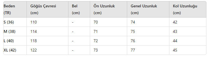 KADIN KAZAK HY1247