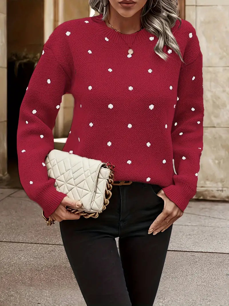 Chloe – puantiye desenli kazak