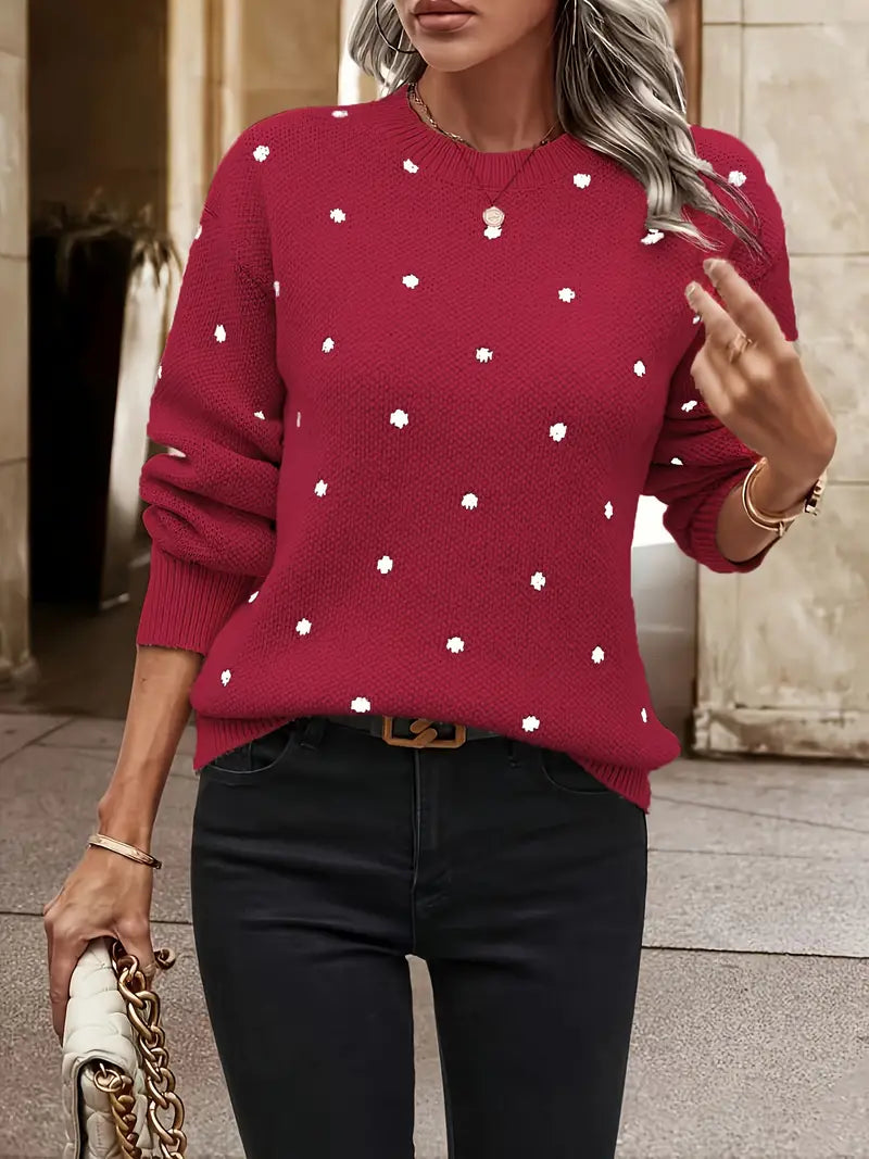 Chloe – puantiye desenli kazak