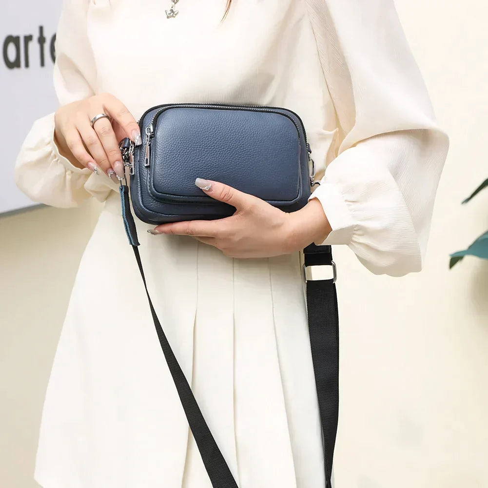 Gerçek Deriden Kadın Çanta, Şık Küçük Kamera Çantaları, İş İçin Moda