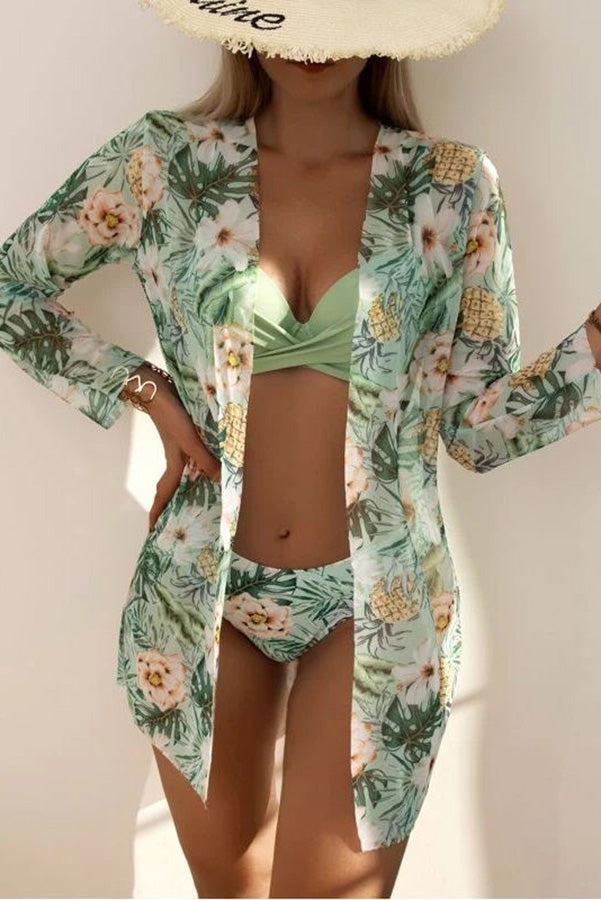 Bella – Tropikal Desenli Sarma Sütyen Bikini