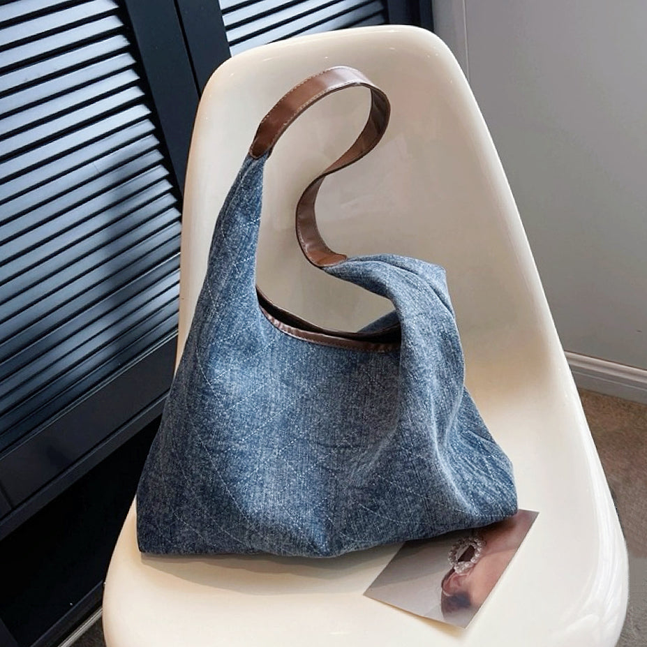 Kadife Desenli Denim