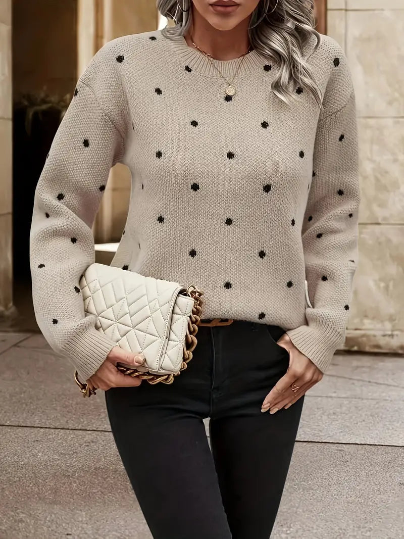 Chloe – puantiye desenli kazak