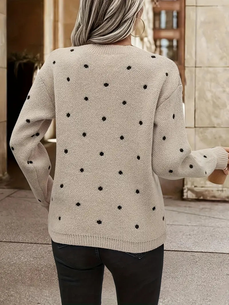 Chloe – puantiye desenli kazak